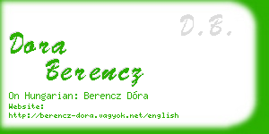 dora berencz business card
